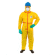 International Enviroguard ChemSplash 1 Coverall w/Hood, Elastic Wrist &amp; Ankle, Yellow, L, 6 Pack, 7015T-L