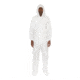 International Enviroguard MicroGuard CE Coverall w/Hood, Boot, Tunnelized Elastic Wrist and Ankle, White, M, Case of 25, CE8019CI-M