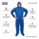 International Enviroguard SmallS 2229 Coverall w/Attached Hood and Boot, Blue, Large, 25EA/CS 2229BL
