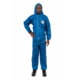 International Enviroguard ViroGuard 2407 Coverall w/Hood, Elastic Wrist and Back, Blue, L, Case 25, 2407-L