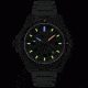 ISOBrite T100 Eclipse Watch Green, Blue &amp; Orange Tritium With Polyurethane Band, Black, Small ISO213MIL