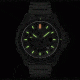 ISOBrite T100 Eclipse Watch Green &amp; Orange Tritium With Polyurethane Band, Black, Small ISO212