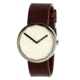 Issey Miyake SILAp016 Twelve Mens Watch - Brown Leather Band, Silver Case