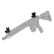 JE Machine Tech Spring Loaded Flip-Up Top Mounted Deployable Front and Rear Sight, Black, TS-PS22B