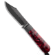 Jack Wolf Knives Jack Wolf Knives Backwoods FIXedc Fixed Blade Knife Kirinite True Blood 3" DLC, Black/Red, CPM S90V, adult, BHQ-226496
