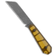 Jack Wolf Knives Midnight FIXedc Fixed Blade Knife, 2.95in, CPM S90V Stainless Steel, Sheepsfoot Blade, ULTEM, Yellow Handle, Yellow/Gray, 5.87 inch, BHQ-202351