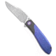Jack Wolf Knives Scuffle Folding Knife, 3.52in, CPM S90V Stainless Steel, Clip Point Blade, Titanium, Blue/Purple Handle, Blue/Purple/Silver, 7.95 inch, BHQ-222816
