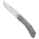 Jack Wolf Knives Jack Wolf Mini Cyborg Jack Slip Joint Knife Ti/Pink Hardware 2.6&quot; Hand Satin, Gray/Pink, CPM S90V, adult, BHQ-201007