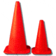 Jackson Safety FL Cone ? 18in. With 4in. Collar 3M 2.4 lbs, Orange, 18in. 16588