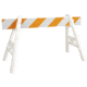 Jackson Safety Plastic A-Frame Barricade Rail 2in. x 8in., White 17633