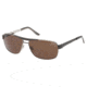Jaguar 37329 Mens Sunglasses, Black-Silver/Brown-Lenses, 62-14-135 37329-794