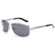 Jaguar Polarized Lenses Sunglasses 39703, Jaguar 39703 Sunglasses Styles Silver-Black Frame / Grey Lenses