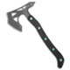 Jake Hoback Knives Jake Hoback Knives Ps2 Axe Carbon Fiber w/ Kydex Sheath Green Bolts + Gray, Black/Green, adult, BHQ-175495