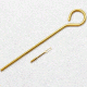 J. Dewey 4-LB One piece Rod Loop with #2245-L loop, Brass, n/a 4LB