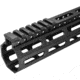 JE Machine Tech AR-15 Ultralightweight Minimalist Partial Top Rail, 10 in, No Anti Rotation Tabs, Black, PS-223MLK10KBLK-H-NAR