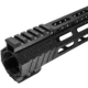 JE Machine Tech AR-15 Ultralightweight Minimalist Partial Top Rail, 10 in, No Anti Rotation Tabs, Black, PS-223MLK10KBLK-H-NAR