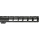 JE Machine Tech AR-15 Ultralightweight Minimalist Partial Top Rail, 12 in, No Anti Rotation Tabs, Black, PS-223MLK12KBLK-H-NAR