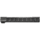 JE Machine Tech AR-15 Ultralightweight Minimalist Partial Top Rail, 15 in, No Anti Rotation Tabs, Black, PS-223MLK15KBLK-H-NAR