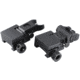 JE Machine Tech Front and Rear Folding Back Up Battle Sights-Aluminum, Black, TS-PS25B