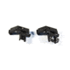 JE Machine Tech Offset Iron Sight Set, AR-15, Flip-Up, 45 degrees, 1 Pair, Black, TS-PS9B