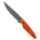 Jeff Hall Jeff Hall Custom Large Envoy Fixed Blade Knife Orange G10 5" Gray Stonewash, Orange, D2, adult, BHQ-125247