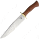Jesse Hemphill Bowie Curly Maple 80crv2 Steel Fixed Blade Knife, 15in Overall, 9.5in Satin 80Crv2 Carbon Steel Clip Point Blade, Curly Maple Handle, Brass Guard, Brown Leather, BOWIE CURLY MAPLE