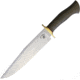 Jesse Hemphill Bowie Green Micarta 80crv2 Fixed Blade Knife, 15in Overall, 9.5in Satin 80Crv2 Carbon Steel Clip Point, Green Canvas Micarta Handle, Brown Leather, BOWIE GREEN MICARTA