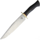 Jesse Hemphill Bowie Micarta 80crv2 Fixed Blade Knife, 15in Overall, 9.5in Satin 80Crv2 Carbon Steel Clip Point, Black Canvas Micarta Handle, Brass Guard, Brown Leather, Black, BOWIE BLACK MICARTA