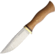 Jesse Hemphill Town Creek II Natural Canvas Fixed Blade Knife, 4.75in, A2 Tool Steel, Drop Point, Satin, Natural, Canvas Micarta Handle JH006N