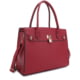 Jessie &amp; James Evelyn Concealed Carry Satchel Handbag, Burgandy, SMC1309LK BD