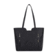 Jessie &amp; James Cassidy Concealed Carry Tote Bag w/Tooling, Matching Wallet, Black, SMC60223S BK/BK