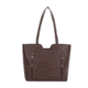 Jessie &amp; James Cassidy Concealed Carry Tote Bag w/Tooling, Matching Wallet, Coffee, SMC60223S CF/CF