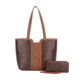 Jessie &amp; James Cassidy Concealed Carry Tote Bag w/Tooling, Matching Wallet, Lt Brown, SMC60223S LBR/BR