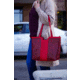 Jessie &amp; James Cassidy Concealed Carry Tote Bag w/Tooling, Matching Wallet, Red, SMC60223S RD/RD