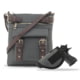 Jessie &amp; James Hannah Concealed Carry Lock and Key Crossbody CCW Handbag, Gray, AMC8535L GY/CF