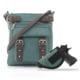 Jessie &amp; James Hannah Concealed Carry Lock and Key Crossbody CCW Handbag, Turquoise, AMC8535L TQ/CF