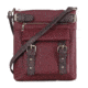 Jessie &amp; James Hannah Concealed Carry Lock and Key Crossbody CCW Handbag, Wine, AMC8535L WN/CF