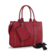 Jessie &amp; James Kate Concealed Carry Lock and Key Satchel with Coin Pouch CCW Handbag, Red, AMC4032L RD