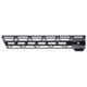 JL Billet Angle Cut AR-10 M-Lok Handguard, Low Profile, .308, 12.8 inch, Black, JLB-MLA-308-12L-A