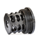 JMac Customs 360 1/2-28 X37 Muzzle Brake with Bravo Suppressor Mount and Blast Shield, Black Nitride, RRD-360-28S-X37+BDS-37