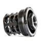 JMac Customs 360 1/2-28 X37 Muzzle Brake with Bravo Suppressor Mount and Blast Shield, Black Nitride, RRD-360-28S-X37+BDS-37
