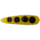 Johnson Jig Nickel Blade, 1in, 1/32oz, 4 Pack, Yellow/Black Spots, 1119418