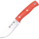 Joker Knives Bushcraft Survival Fixed Blade Knife, 9in Overall, 4in Satin 1.4116 SS Drop Point, Orange Canvas Micarta Handle, Comes w/2 Meters Of 550 Paracord, Black Leather Belt Sheath, Orange, CN111