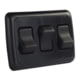 JR Products On/Off Switch With Bezel - Triple Switch, Black, 12245