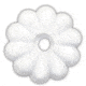 JR Products Plastic Rosette, White, Pack of 14, 20455