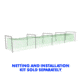 Jugs Sports Batting Cage Frame No. 5 - 74x18 x 16ft high - for No. 191, 381 Netting FRM505