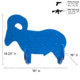 Legion Targets Rockin Ram 3/8in AR500, Blue, AR-1060