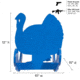 Legion Targets Rockin Turkey 3/8in AR500, Blue, AR-1126