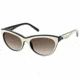 Just Cavalli JC409S Sunglasses - Ivory Frame Color, Gradient Brown Lens Color