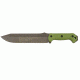 Ka-Bar Knives Becker Clear Coat Combat Fixed Bowie Knife,9.25in Black Clip Point Blade,Zytel Clear Powder Coat,Green Handle 2-0039-7